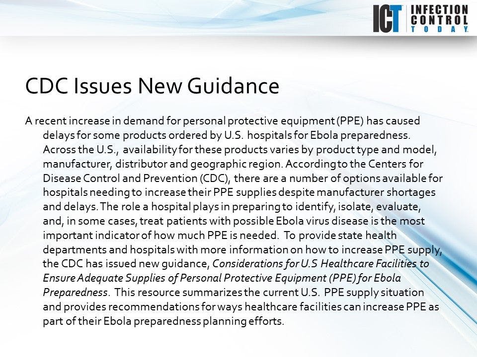 Slide Show: PPE and Ebola Preparedness