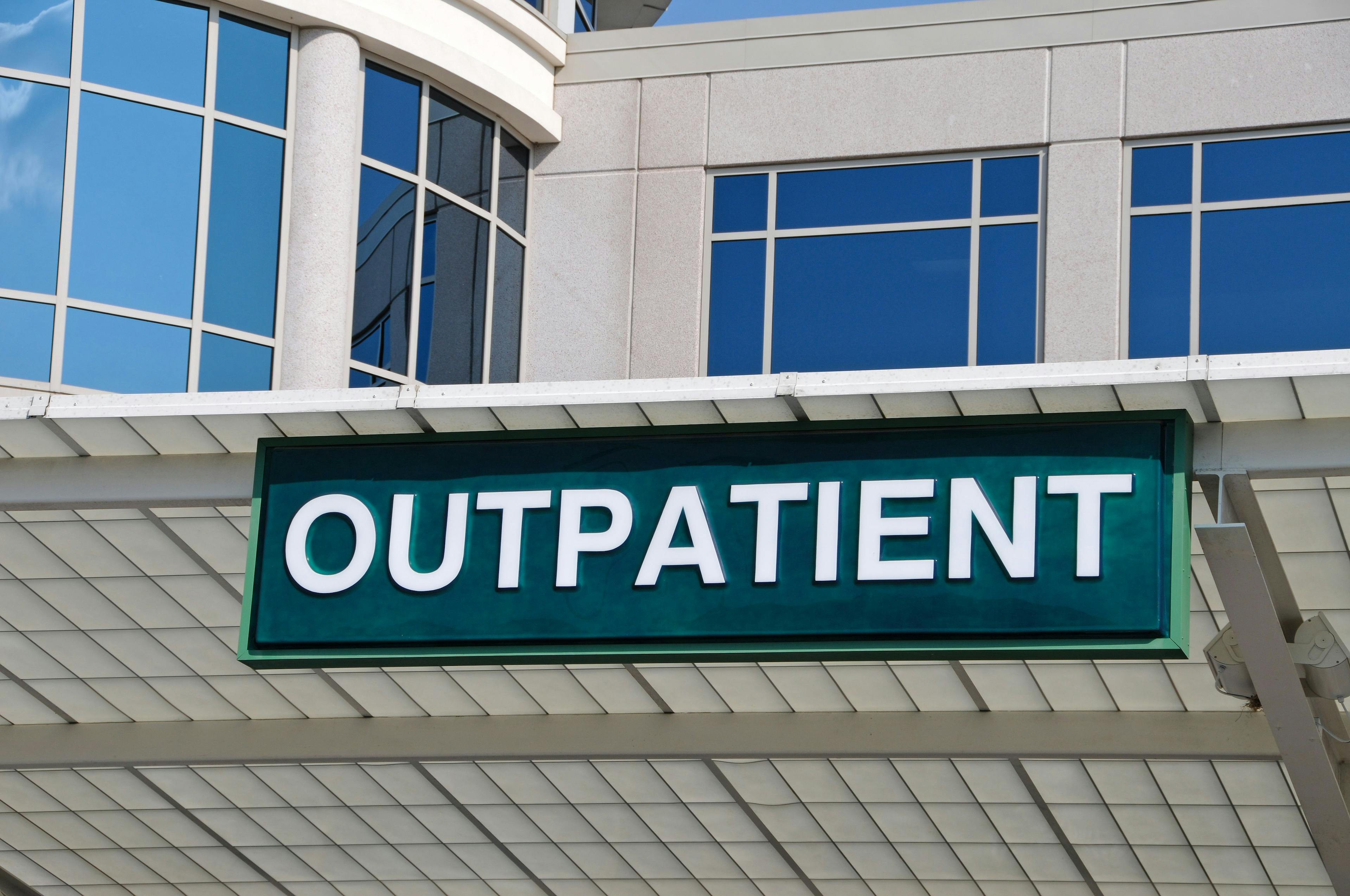 The side of a hospital that says "Outpatient"    (Adobe Stock 24919500By EyeMark)