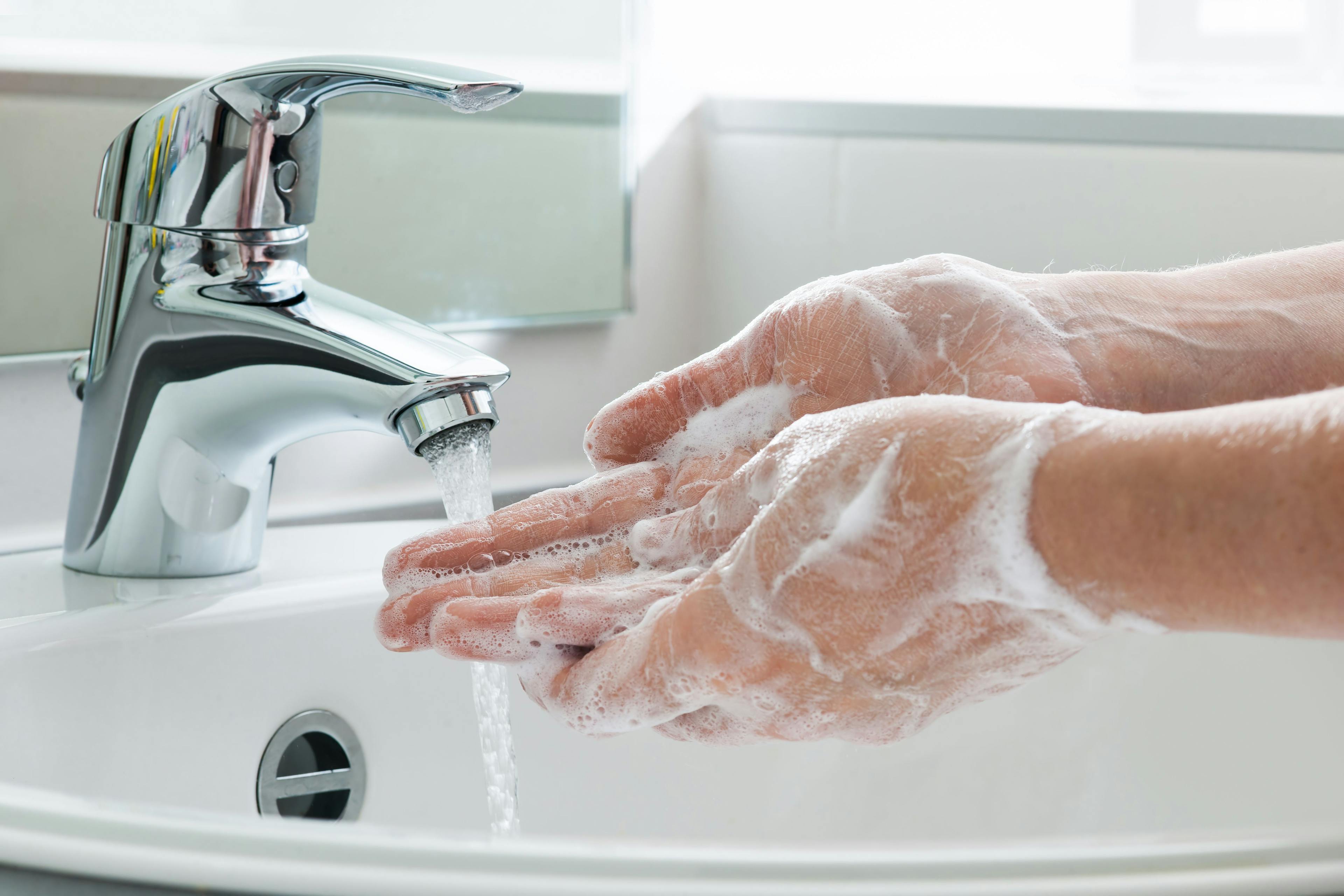 Hygiene. Cleaning hands. Washing Hands. ©Alexander Raths. stock.adobe.com