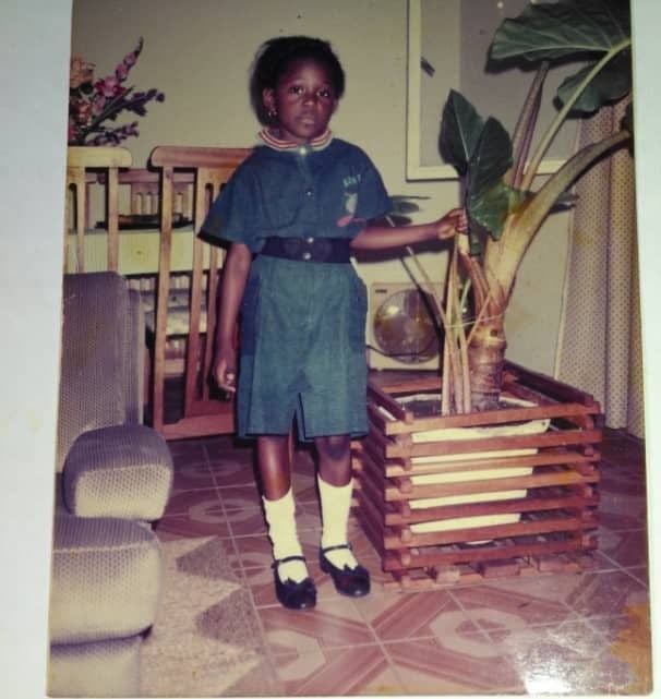 Carole as a young girl in the Congo.   (Photo credit to Carole Kamangu.)