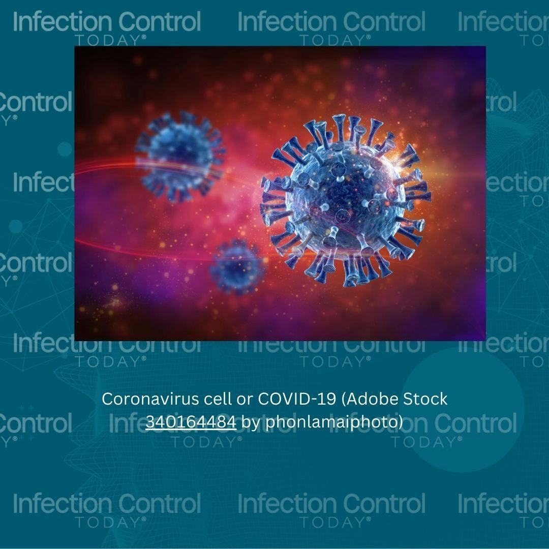 Coronavirus cell   (Adobe Stock 340164484 by phonlamaiphoto)