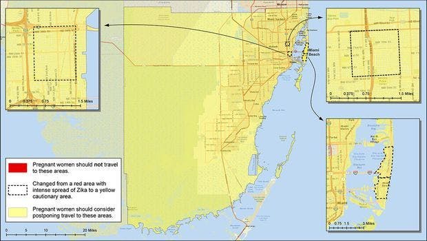 CDC Updates Zika Guidance for South Miami Beach Area