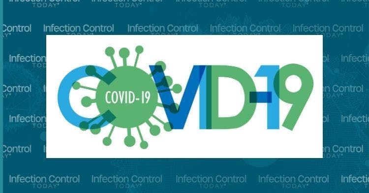 COVID-19 words in green and blue.  (Adobe Stock 331001452 by Web Buttons Inc)