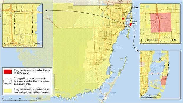 CDC Updates Guidance for Miami Beach Area With Active Zika Transmission
