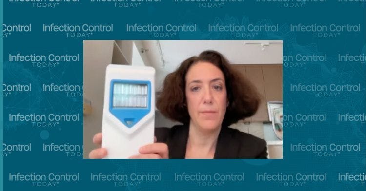 Jennifer Rosen, BA, cofounder of Freestyle Partners, demonstrated the Far UV-C handheld device during the interview with Infection Control Today. 