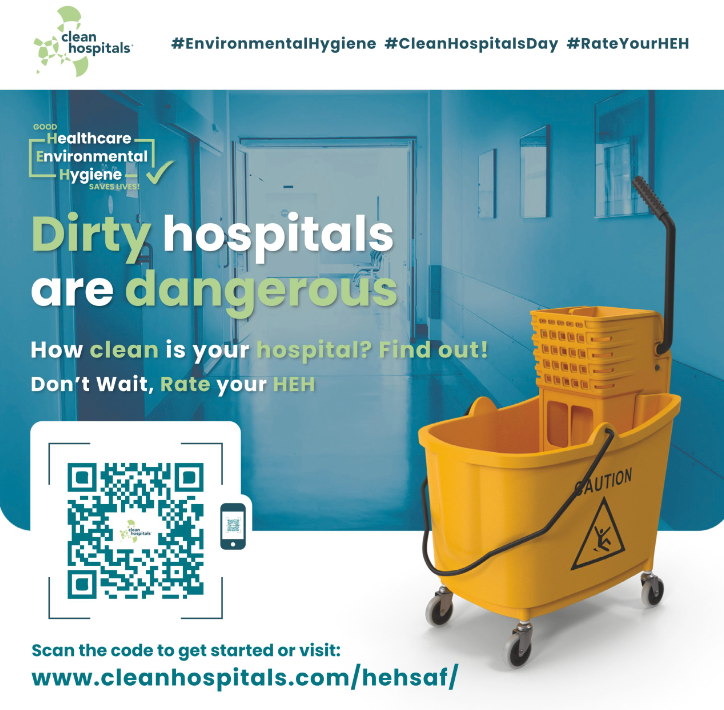 Dirty hospitals are dangerous. Clean Hospitals 2023    (Photo Credit: Clean Hospitals) 