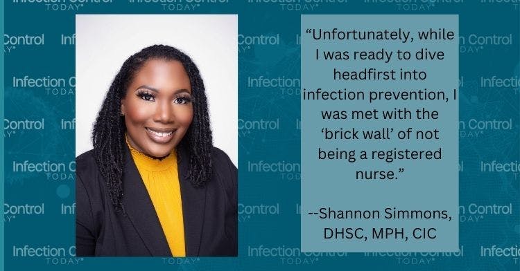 Shannon Simmons, DHSc, MPH, CIC, MLS (ASCP) Photo courtesy of the author) 