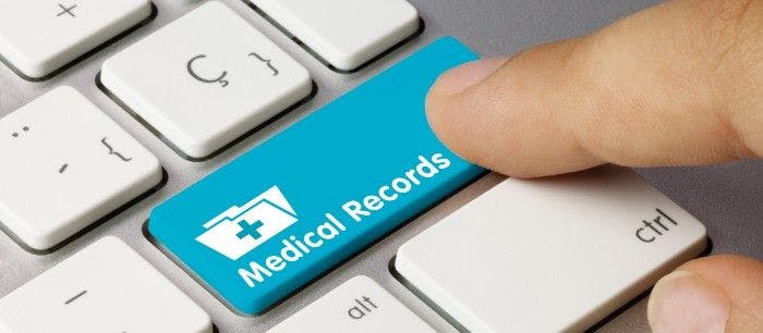 Computer with medical records key