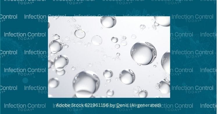 Close-up of white transparent drops of liquid.  (Adobe Stock 621961156 by Denis [AI-generated])