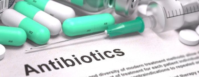 picture of antibiotics and the word "antibiotics"