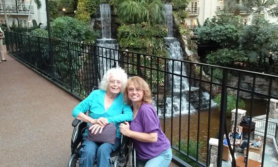 The author and her 89-year-old grandmother at the Gaylord Opryland Resort & Convention Center on their last trip together to Nashville.  (Photo courtesy of the author)