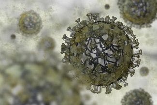 influenza under a microscope