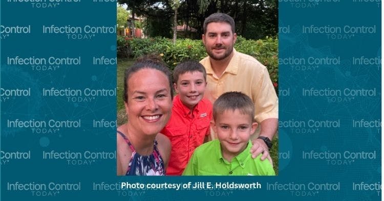 Jill E. Holdsworth with her husband and sons.  (Photo courtesy of Jill E. Holdsworth)