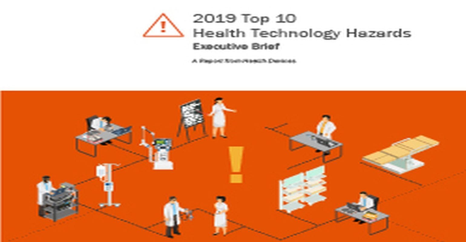 Infection Prevention-Related Issues Included in ECRI Institute’s List of 2019 Health Technology Hazards