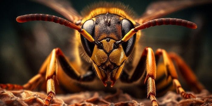 Wasp Macro Shot   (Adobe Stock 608364342 by samarpit)